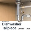 17GA Chrome Brass Dishwasher Tailpiece Branch 1-1/2" x 6" Direct