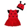 Lito Angels Ladybird Ladybug Costume Dress for Baby Girls, Bodysuit,