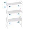 KIKIBRO Expandable Cabinet Shelf Organizer, Stackable Kitchen Pantry Counter Storage,