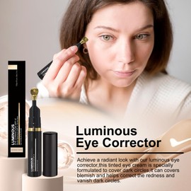 Luminous Eye Corrector SPF 41, Under Eye Color Corrector for Dark Circles, Anti-Aging Tinted Eye Cream, Hydrating Eye Serum with Peach Undertone (Natural Color, 2PCS)