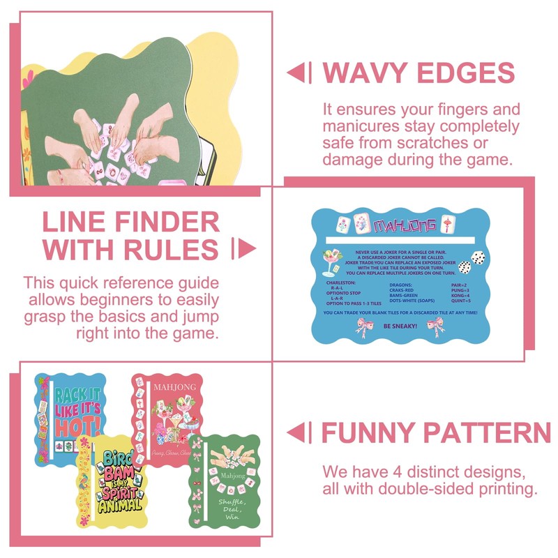 2 IN 1 Mahjong Tile Mixer Shufflers Cards and Line