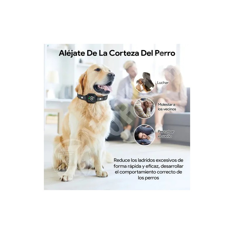 Antiladrido Perro Entrenamiento Collar Eléctrico Automático Color Negro