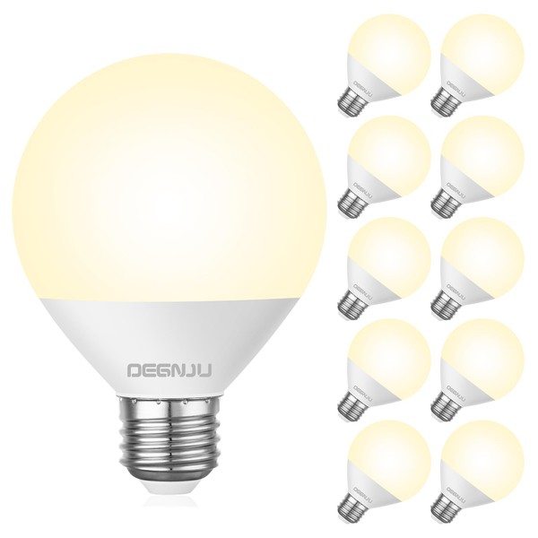 DEGNJU DEGNJU LED Vanity Light Bulbs, 60W Equivalent, Bathroom Light