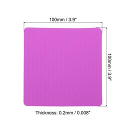 PATIKIL 3.9 x 3.9" Square Carpet Spot, 24Pcs Floor Spot Marker Waterproof Nylon Line Up Sign Decoration for Classroom, Pink