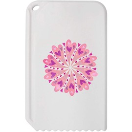 Azeeda 'Pink Heart Mandala' Plastic Ice Scraper (IC00041265)