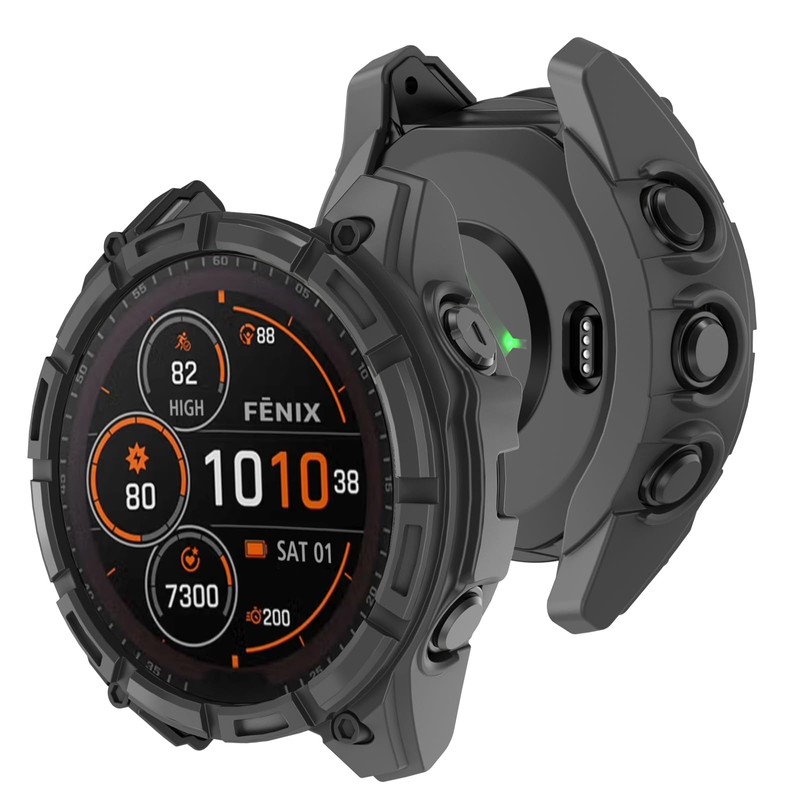 ISABAKE Protector Case for Fenix 8 AMOLED 51mm, Soft TPU