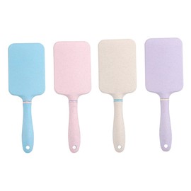 LALAFINA Detangling Scalp Comb Lightweight Wheat Straw Paddle Brush for Curly Hair Gentle Scalp for Travel and Daily Use Beige