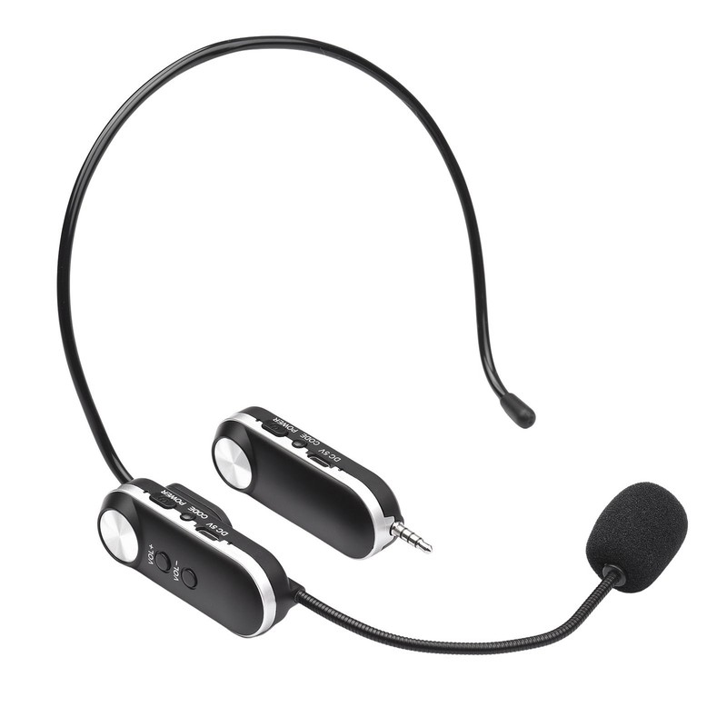 UHF Headset Wireless Microphone Professional Wireless Mic Set 6.35mm Receiver