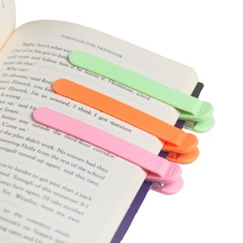 3pcs Silicone Automatic Bookmarks, Book Marks Gifts for Reading Women, Men, Kids, Book Lovers, Readers, Unique Cute Book Accessories, Stay in Place and Follow as You Read