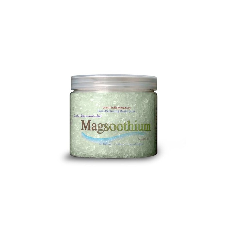Magsoothium 16oz Magnesium Sulfate Soaking Crystals Infused with Winter Green