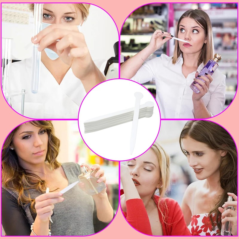 Honbay 100PCS Round Tip Disposable Perfume Test Strips Essential Oils