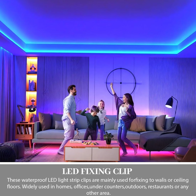 COYUN 50 Pieces Waterproof LED Strip Clips Holder for 12-14mm