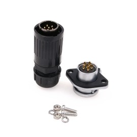 ZBLZGP HP20 Waterproof Aviation Connector Electrical Cable Plug and Socket for RV Solar LED Light Connector (6 Pin, Male + Female)