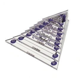 The Quilted Bear Triangle Quilting Templates - Set of 8 Non-Slip Acrylic Quilt Templates, Idea...