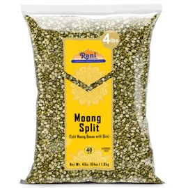 Rani Moong Split (Split Mung Beans with Skin) Lentils Indian 64oz (4lbs) 1.81kg Bulk ~ All Natural | Gluten Friendly | Non-GMO | Kosher | Vegan | Indian Origin