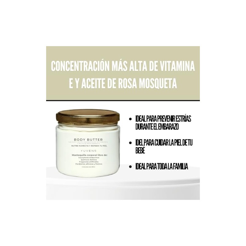 Mantequilla Corporal Ultra Humectante Sin Aroma Body Butter Natural con