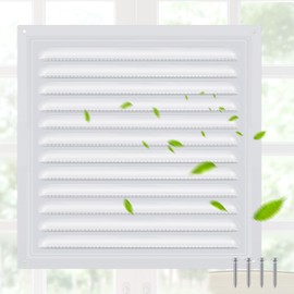 Yaocom 1 Pcs Aluminum Attic Vents Metal Gable Wall Shed Vent with Screen Mesh Square Louver Grille for Exterior Door House Attic Garage Ceiling (6 x 6 Inch)