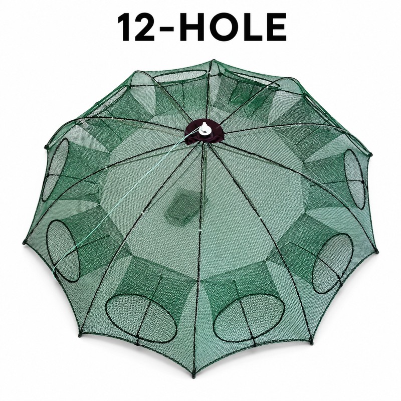 Portable Folding 6/8/16/20 Hole Automatic Fishing Trap for Fish, Shrimp