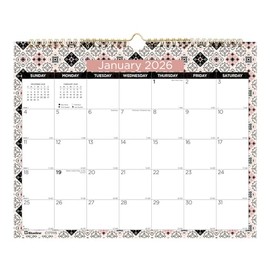 Blueline® 2026 Colorful Monthly Wall Calendar, 12 Months, January to December, Gold Twin-Wire Binding, 15" x 12", Tiles (C171115-26)