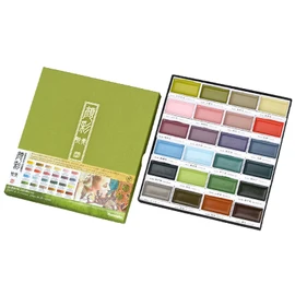 Kuretake Gansai Tambi Watercolor Pans - Set of 24, Art Nouveau