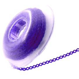 LA MIERE 1 Roll Orthodontic Rubber Chains, Braces Power Chains consisted force in closed, short, long 15'' spools (long, 0.166’’(4.2mm), Deep Purple)