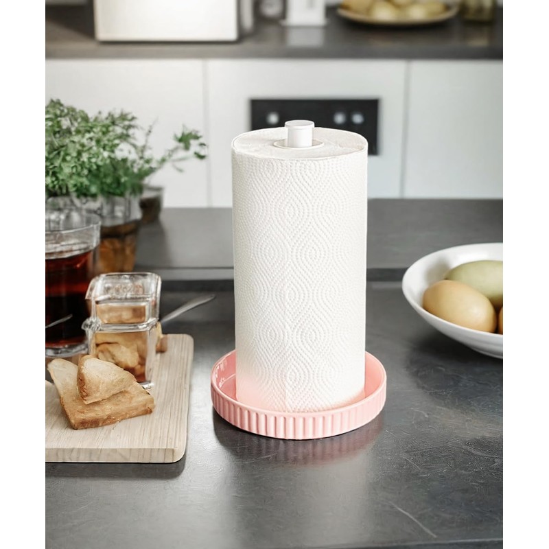 Standing Kitchen Roll Holder - Ceramic Base, Easy Care -