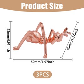 beinkmake 3Pcs Crystal Ball Display Stands Alloy Ant Rock Display Holder Crystal Sphere Base Rose Gold Ideal for Abalone Shell Gemstone Balls Mineral Geode Home Decor