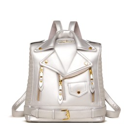 Sfly Women Fashionable Casual Daypacks Leather Backpack with Vintage Look and Unique cute Moto Jacket Design