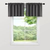 Mrs.Naturall Door Curtains for Door Window,Small Blackout Valance Curtains,Dark Grey,36