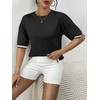 Zeagoo Dressy Tops for Women Knit Short Sleeve Blouse Casaul