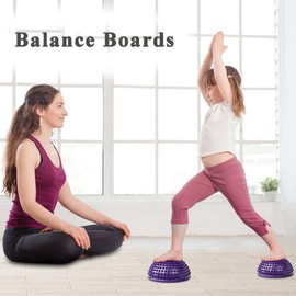 DXIA 3 x Balance Hedgehog Fitness Hemisphere, Sports Cushion for Balance Training, Coordination Training, Diameter 16 cm, Massage Ball, Hedgehog Ball for Children and Adults, Promotes Coordination and