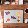 100 Sheets Cartoon Snail Stickers, Colourful Snail Stickers, Cute Stickers,