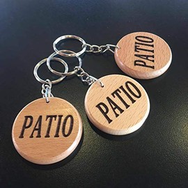 Patio Key Fob Engraved Wooden Keyring Keychain Made to Last