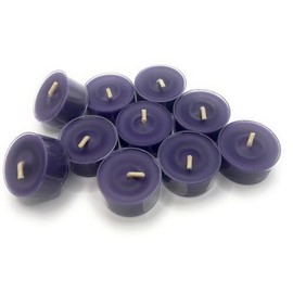 Allnations Candle Co. 100% Beeswax Tealight Candles. 4 to 5 Hours Long Burn Each - for Home, Mother’s Day, Rituals, Prayer, Party, Room Table Decoration - Unscented - Smokeless -10pcs (Purple)
