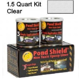 Pond Armor CLEAR 1.5 Quart Kit Pond Armor Shield Non Toxic Epoxy Sealer Pond Liner Paint