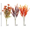 Dehoxara 16PCS Artificial Fall Flowers Outdoor Faux Autumn Lavender Plants