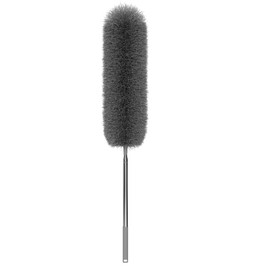 Extendable Feather Duster, Microfiber Duster, Ceiling Fan Duster, Feather Dusters for Cleaning, Dust Cleaner, Cobweb Duster - Electrostatic Bendable Head - up to 100 Inch