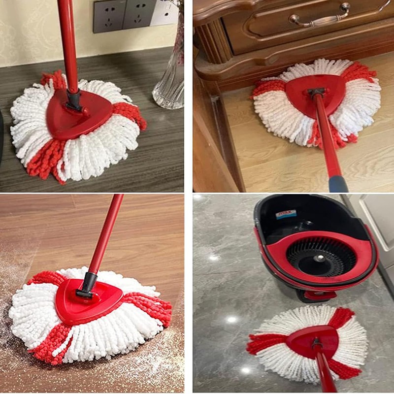 4 Pcs Spin Mop Replacement Head, Triangular Mop Heads with