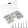 180 Pieces Stainless Steel Self Tapping Screws for Metal (Round