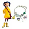 Pulsera Plateada Muñeca Coraline Libelula Gato Llave Boton