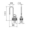 KERL Butler Automotive Fitting with Hooks for Airline Rails (e.g.