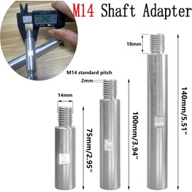 Luo ke 3 Pcs M14 Thread Angle Grinder Extension Connecting Rod Alloy Extender Shaft Set Accessories for Rotary Polisher Car Polisher Electric Polisher