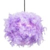 Eye-Catching and Modern Real Natural Lilac Feather Decorated Small Pendant