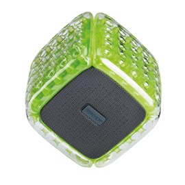 BINDEN Bocina Portátil Air SPKR Bluetooth 5.3 Diseño Air Anti-Golpes con Luces LED Compatible con Bluetooth Aux Micro SD Bocina inalámbrica Tecnología TWS, Verde