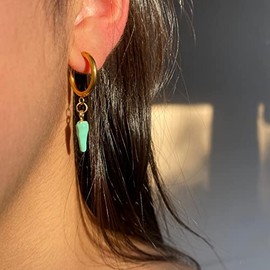 NILUXE DESIGN - Chili-Pfeffer Ohrringe mit 14k vergoldeten Creolen f√ºr Damen ‚Äì Gl√§nzend emaillierte Chili-Anh√§nger ‚Äì Sch√∂ne elegante Ohrringe- Perfekt zum Tragen und als Geschenk geeignet (Schwarz)