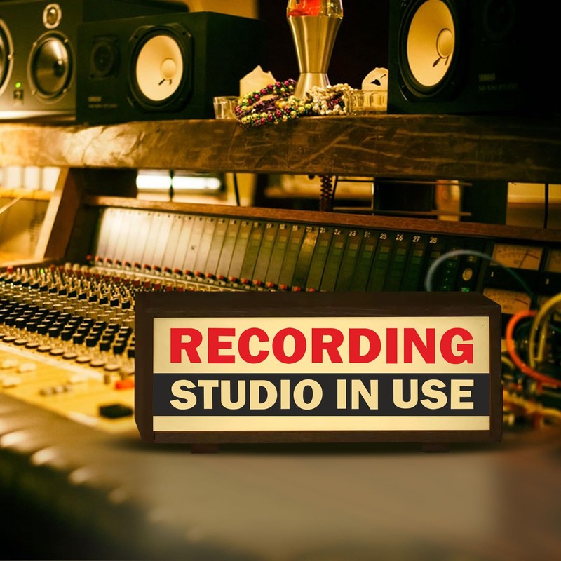 LED Recording Studio Sign Soundproof Room Light Box Recording Studio