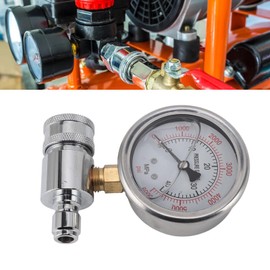 6000 Psi Pressure Washer Pressure Gauge Kit, 3/8 Inch Quick Connect Pressure Gauge with Liquid Filling Pressure Gauge for Pressure Washers, Car Washers
