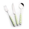 Koythin 3-Piece Cutlery Set, Stainless Steel Flatware Sets with Green