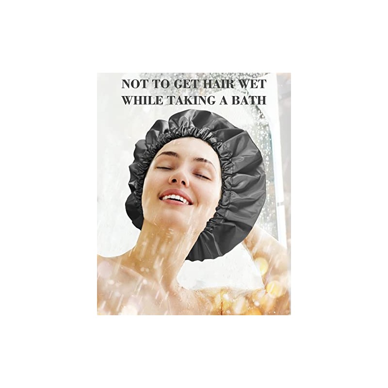 Aquior Gorro Ducha Reutilizable Mujeres Hombres Impermeable Varias Capas Cabello