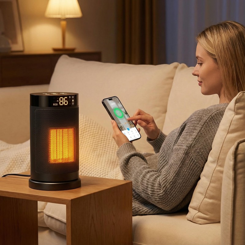 Space Heater, Electric Heaters for Indoor Use, Digital Display, 24H
